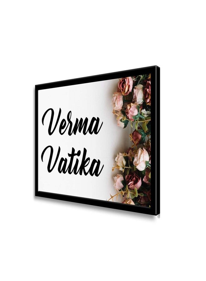 999STORE Printed Pink Roses For Home Name Plate (Mdf & Fiber Frame_15X8 Inches_Multi) - Image 3
